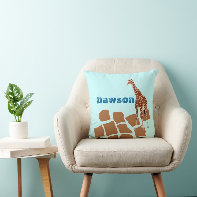 Cute Personlig Stylized Giraffe Pillow Kudde (Stol)