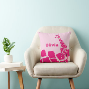 Cute Personlig Stylized Giraffe Pillow Kudde