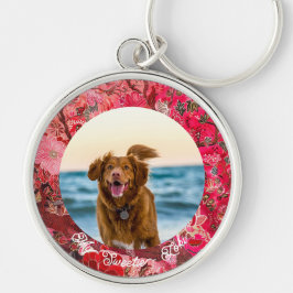 Cute Personlig Sympathy Pet Keychain Rund Silverfärgad Nyckelring