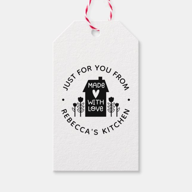 Cute Personlig tillverkad med Kärlek Gift Märkre Presentetikett (Framsidan)