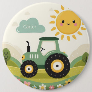 Cute, personlig traktor/anläggning knapp