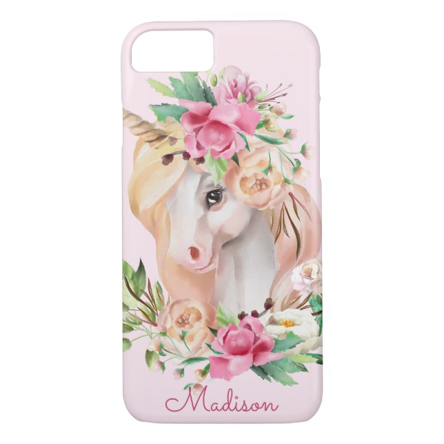 Cute Personlig Unicorn Case-Mate iPhone Skal (Baksida)