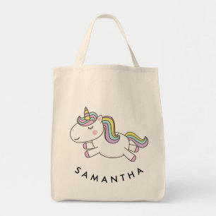 Cute personlig Unicorn-regnbåge Tygkasse