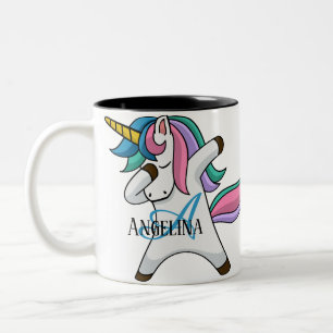 Cute Personlig Unicorn Två-Tonad Mugg
