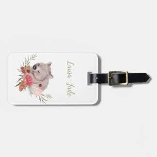 Cute Personlig Wombat Luggage Tag Bagagebricka