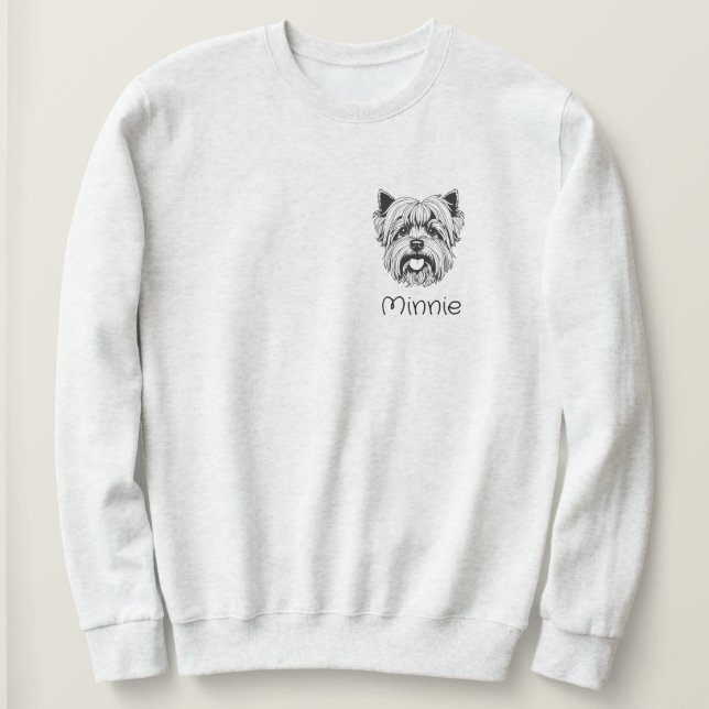 Cute personlig Yorkie T Shirt (Design framsida)