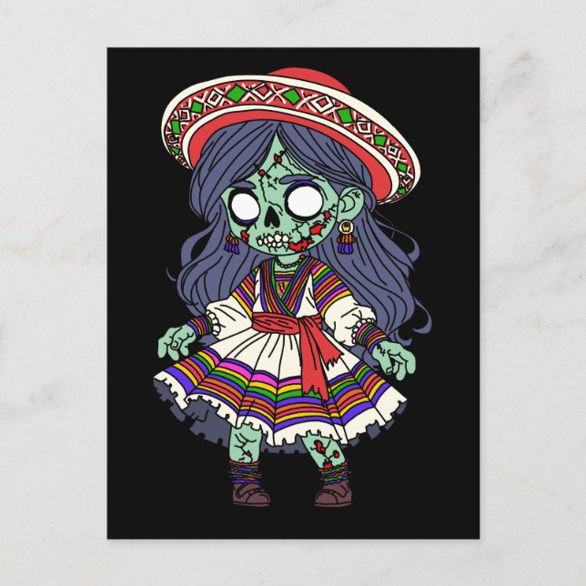 Cute Peruvian Zombie Vykort (Framsida)