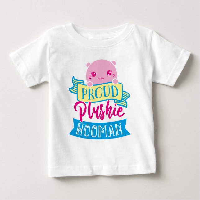 Cute Perzonalised Proud Plushie Hooman T Shirt (Framsida)