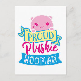 Cute Perzonalised Proud Plushie Hooman Vykort