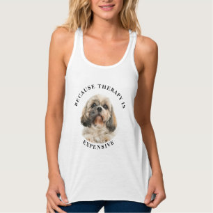 Cute Pet Birthday Hund Photo Gag Linne Med Racerback