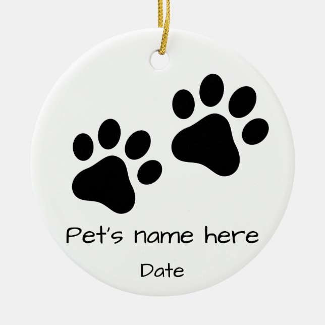 Cute Pet Cat/Hund Julgransprydnad Keramik (Framsidan)