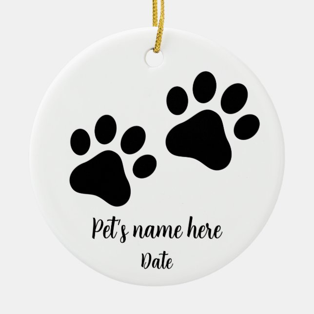 Cute Pet Cat/Hund Julgransprydnad Keramik (Framsidan)