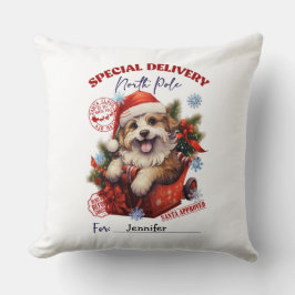 Cute Pet Dog Christmas Throw Pillow Kudde