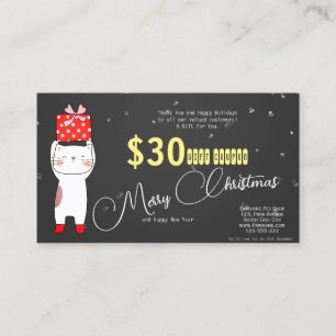 Cute Pet God jul Gift-kort Visitkort