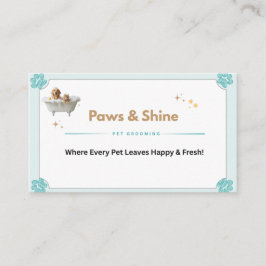 Cute Pet Grooming Business Card – Customizable Dog Visitkort
