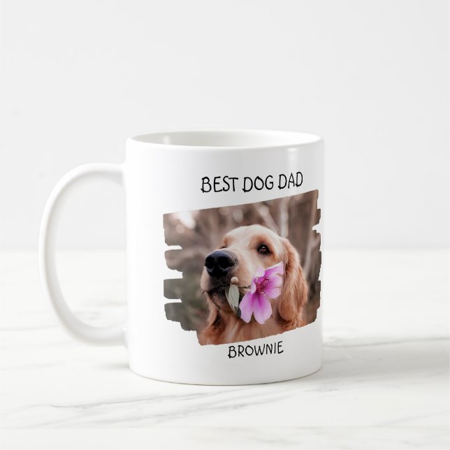 Cute Pet Hund 2-fotomall, bästa Hund Pappa Kaffemugg (Vänster)