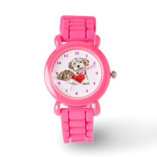Cute Pet Hund med Heart Gift Watch Armbandsur