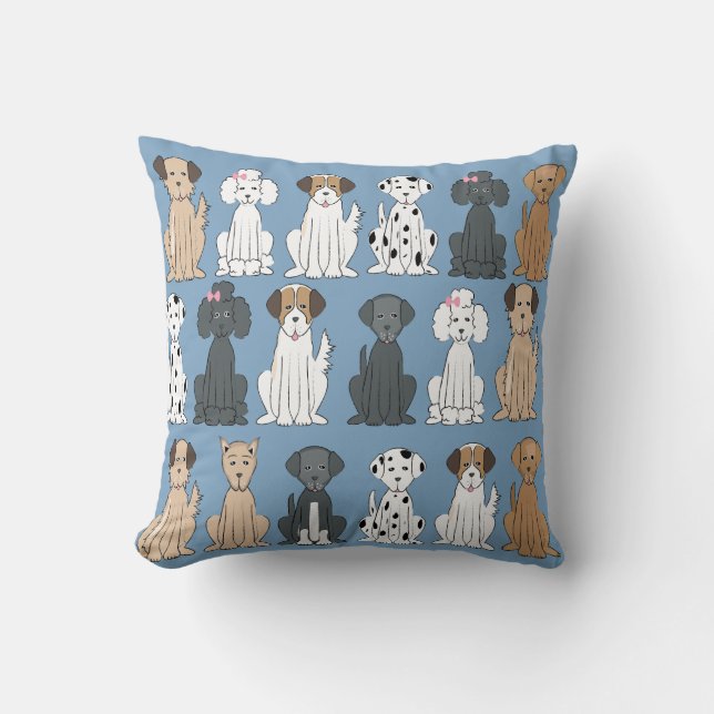 Cute Pet Hund Whimsical Modern Simple Stil Kudde (Framsida)