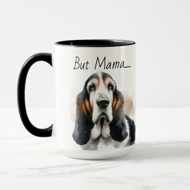  Cute Pet Mama Basset Hound Personalize Mug Mugg (Vänster)