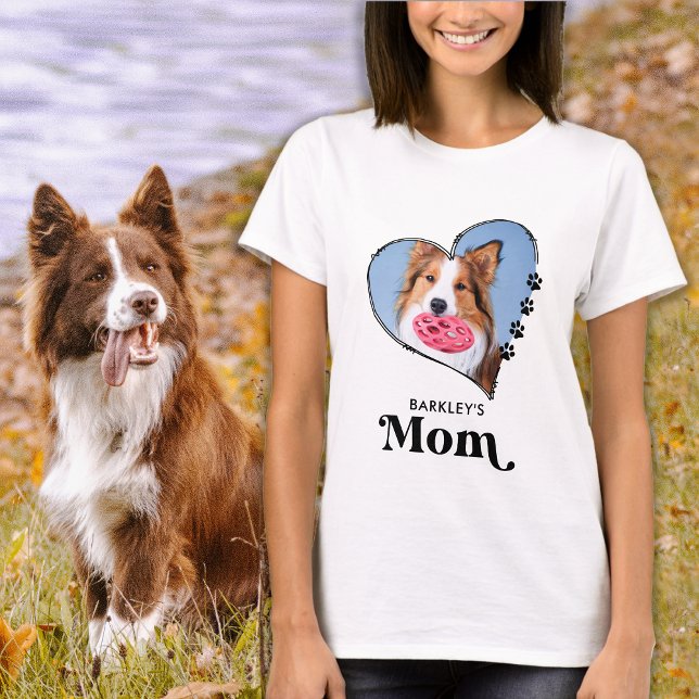 Cute Pet Mamma Anpassningsbar Photo Heart Tass avt T Shirt (Skapare uppladdad)