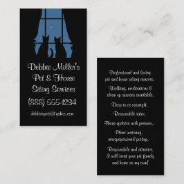 Cute Pet och House Sitter Cats in Window Visitkort