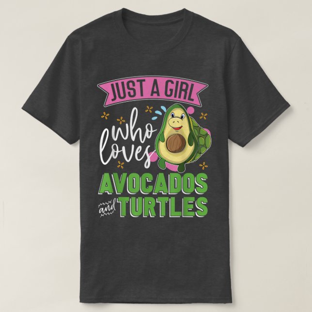 Cute Pet Owner är bara en flicka som Kärlek Avocad T Shirt (Design framsida)