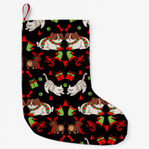 Cute Pet Patterned jul Gift Liten Julstrumpa