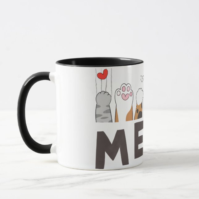 Cute Pet Paw Love Mug Mugg (Vänster)