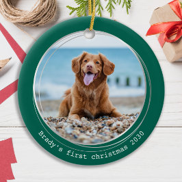 Cute Pet Photo Customized Hund älskare jul Julgransprydnad Keramik