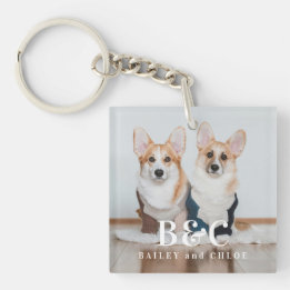 Cute Pet Photo med Monogram