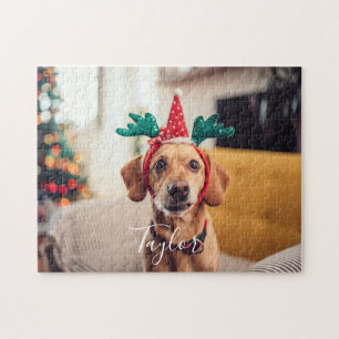 Cute Pet Photo Modern Jul-Helgdagar Pussel