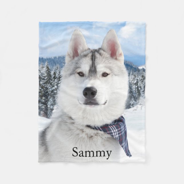 Cute Pet Photo Namn Fleece Blanket (Framsidan)