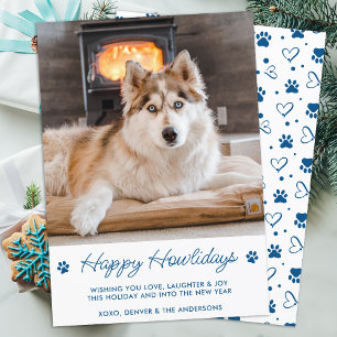 Cute Pet Photo Personlig Glad helg Hund Julkort