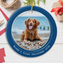 Cute Pet Photo Personlig Hund älskare jul Julgransprydnad Keramik