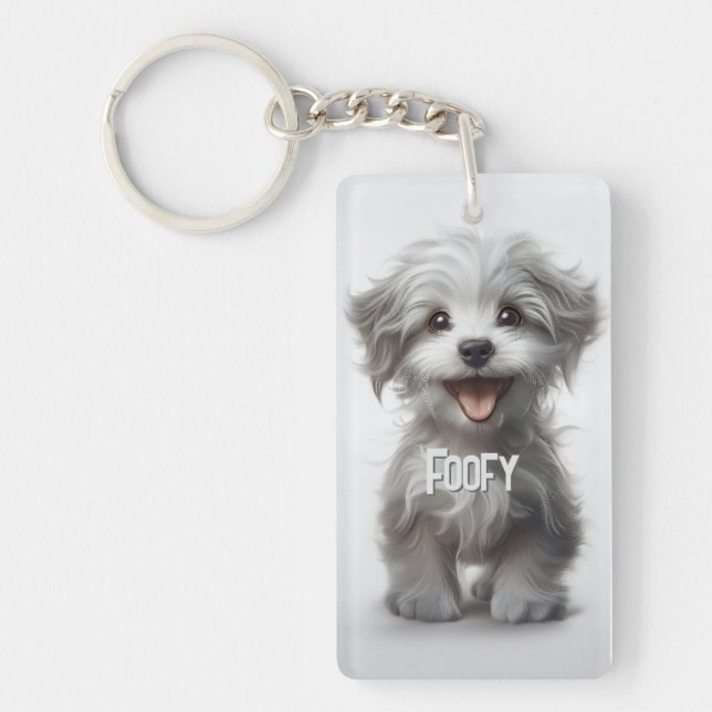 Cute pet photo with name gold plated necklace (Framsidan)