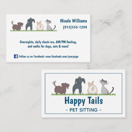 Cute Pet Setting Business Visitkort