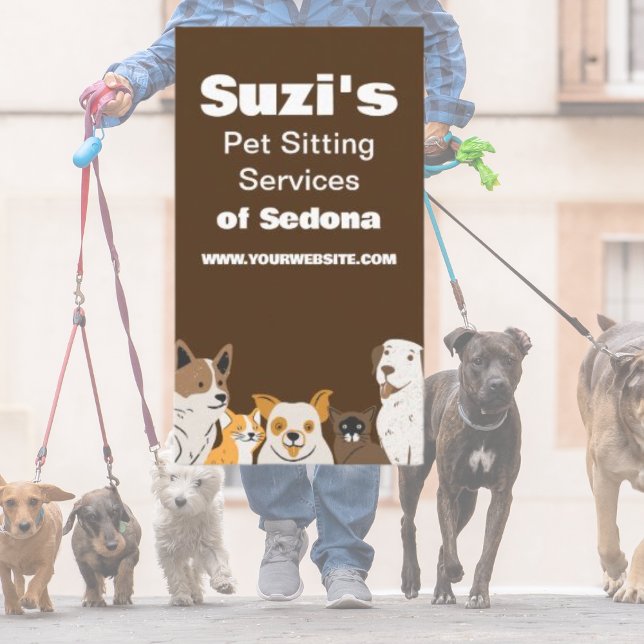 Cute Pet Sitta Hund Cat Visitkort (Skapare uppladdad)