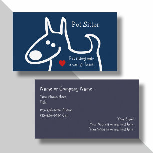 Cute Pet Sitter Visitkort