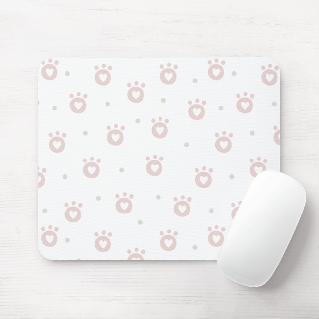 Cute Pet Tass med hjärtan | Mousepad Musmatta (Med mus)