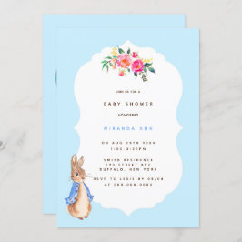 Cute Peter Rabbit Baby i Boy Shower-inbjudan Inbjudningar