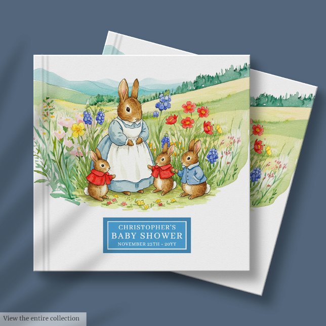 Cute Peter Rabbit Baby Shower Guest Bok for Boys (Cute Peter Rabbit Baby Shower Guest Book for Boys)