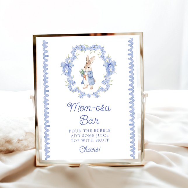 Cute Peter Rabbit Baby Shower Mamma-osa Pub Poster (Skapare uppladdad)