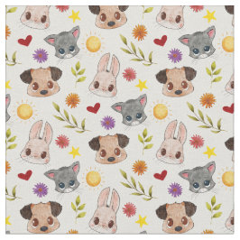 Cute Pets Animal Fabric Tyg