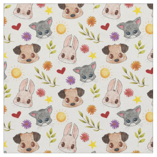 Cute Pets Animal Fabric Tyg
