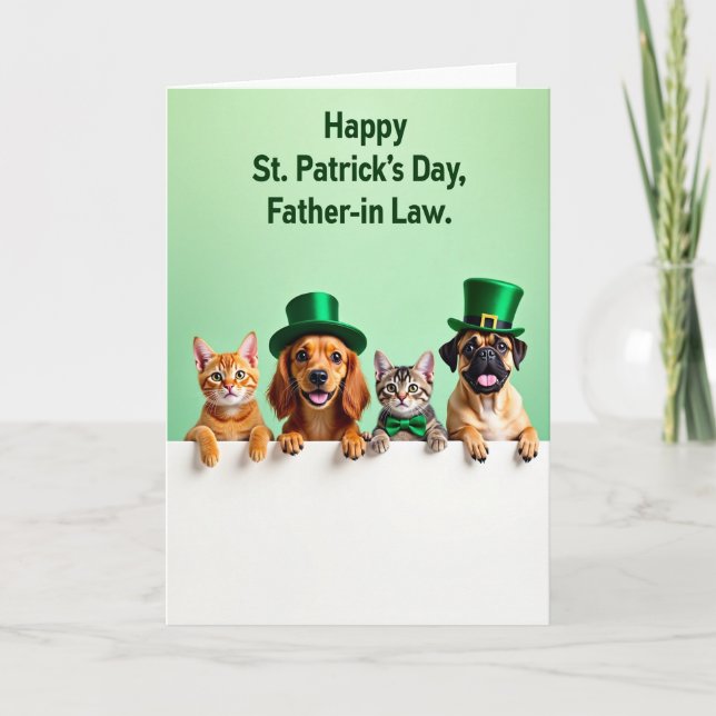 Cute Pets Peek Greeting Card Kort (Framsida)