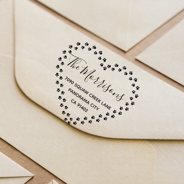 Cute Pets Returadress för andningsfamiljen Tass Självfärgande Stämpel (Skapare uppladdad)