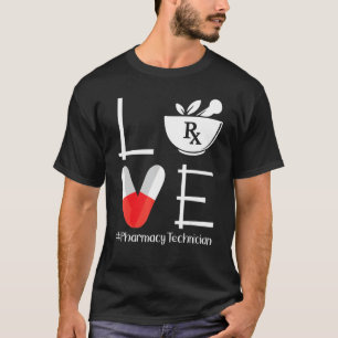 Cute Pharmacy Tech Kärlek Pharmacy Technician T Shirt