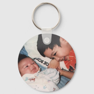 Cute Photo Baby Family Nyckelring