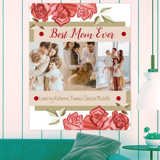 Cute Photo Best Mamma någonsin Mors dag Bild Ledge Poster (Skapare uppladdad)