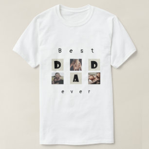 CUTE Photo Collage- Lycklig Fars dag T-Shirt
